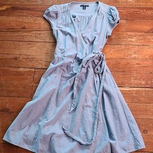 Women's Gap Chambray Midi Wrap Dress Size 8